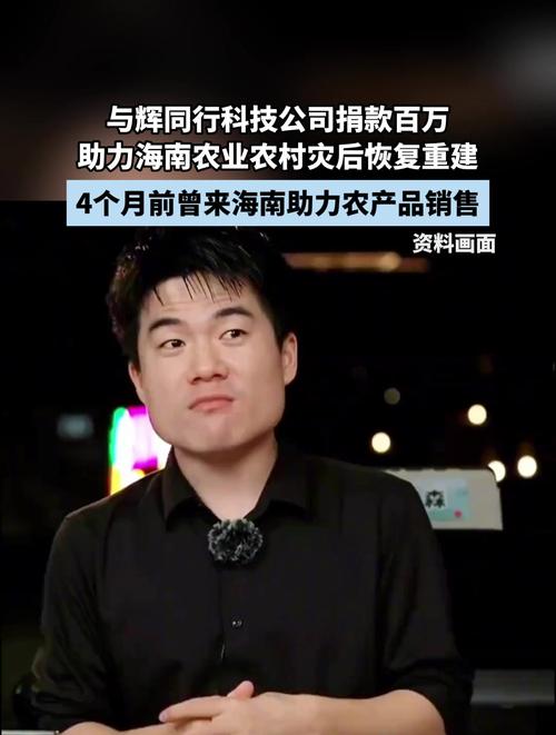 与辉同行科技公司捐款百万,助力海南农业农村灾后恢复重建
